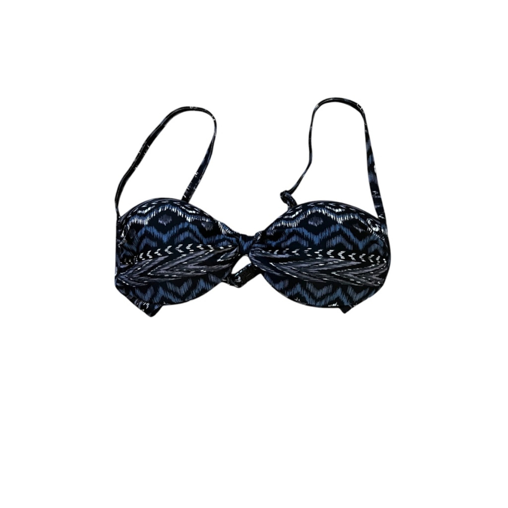 NWT RIPZONE Blue Patterned Adjustable Strap Bikini Top XS/B Cup